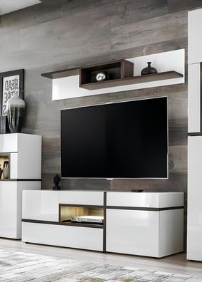 Wohnzimmer Wohnwand TV-Ständer Regal Luxus Design Set Modern Möbel Neu