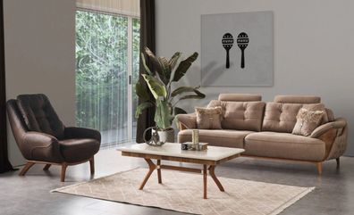 Luxus WohnzimmerSessel 3-Sitzer Sofas Sofas handlich Sessel Modernes Design