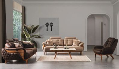 Lounge Garnitur Polstergruppe Couch Set Sofa Gruppe Sitzgarnitur Wohnlandschaft