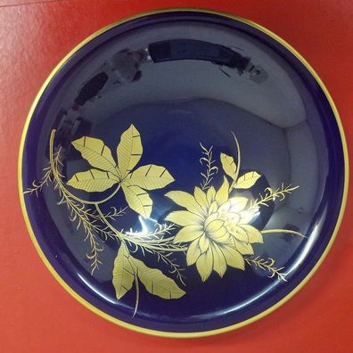 Lindner Kueps Bavaria Porzellan Edel Kobalt aus Deutsclan Handausgemalt Gold Malerei