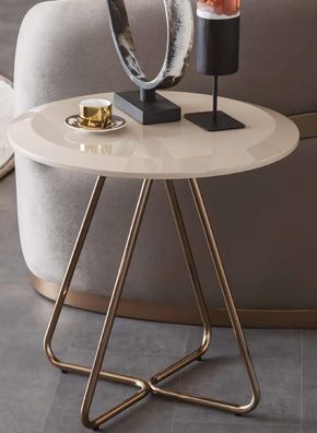 Beistelltisch Couchtisch Runder Sofatisch Kaffeetisch Tisch Hochglanz