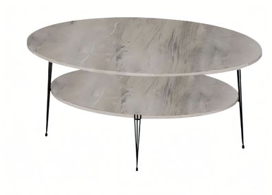 Grauer Holzcouchtisch im modernen Design