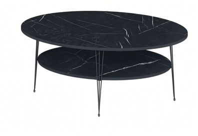 Moderner schwarzer Couchtisch aus Holz mit elegantem Design