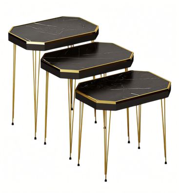 Schwarze Holz Beistelltische im modernen Design, vielseitig