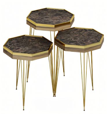 Eleganter Beistelltisch aus Holz in Braun für Wohnzimmer