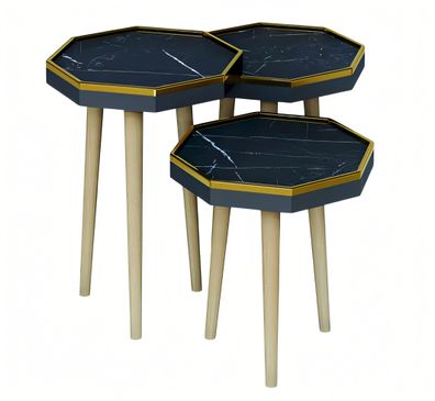 Schwarzer Holztisch im modernen Design