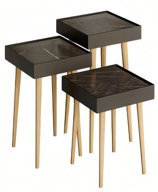 Schwarzer Holztisch im minimalistischen Design