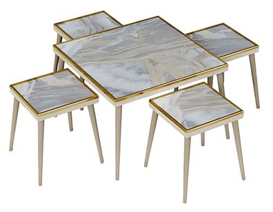 Modernes Wohnzimmer-Set aus Holz in Mehrfarbig