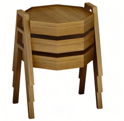 Couchtisch-Set aus Holz in Braun modern elegant