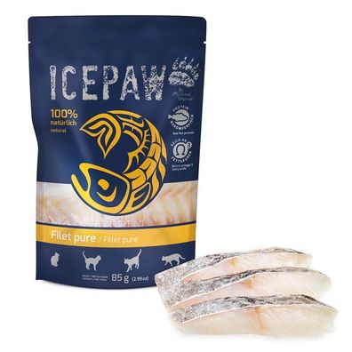 ICEPAW Filet pure Katzen Nassfutter Fisch 85g