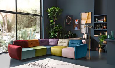 Ecksofa Textil Eck Wohnlandschaft Design Ecksofa Sofa Couch Italien Alfitalia