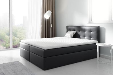Ehebett Betten Polsterbett Boxspringbett Doppelbett Bett mit Bettkasten Schwarz