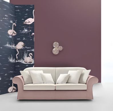 Klassische Polstermöbel Sofas Design Luxus Couch Sofa Textil Sofas Rosa 3 Sitzer