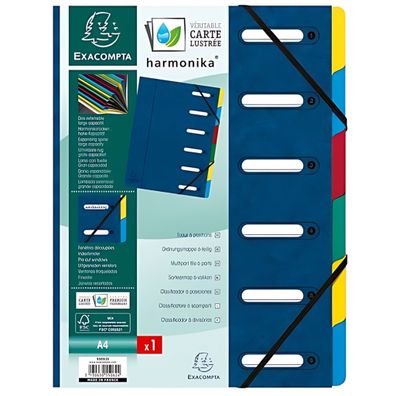 Ordnmappe 6Tlg A4 Harmonika bl