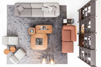 Ecksofagruppe Polstergruppe Couch Sofa Stoff Wohnzimmermöbel Moderne Sofas