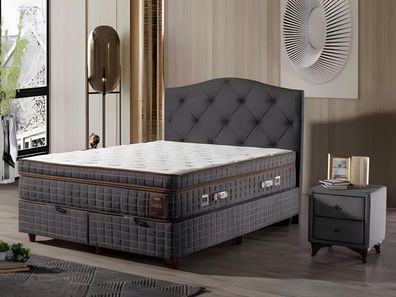Luxuriöses Boxspringbett Elegantes Kopfteil Modernes Design für Komfort und Stil