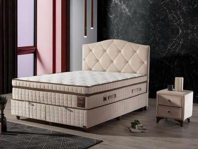 Luxuriöses Boxspringbett Elegantes Kopfteil Modernes Design für Komfort und Stil