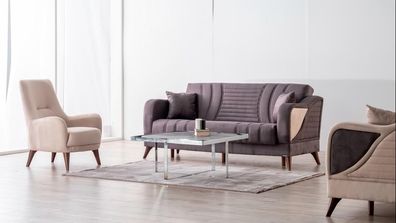 Stilvolle Sofagarnitur 3 + 1 Sitzer Elegantes Design für höchsten Wohnkomfort