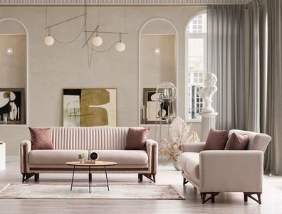 Bequeme Sofagarnitur 3 + 3 Sitzer – Stilvolles Design für ultimativen Komfort