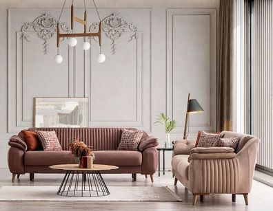 Komfortable Sofagarnitur 3 + 3 Sitzer Höchster Komfort für Entspanntes Wohnen