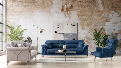 Gemütliche 3 + 3 + 1 Sofagarnitur Elegantes Design für stilvollen Wohnkomfort