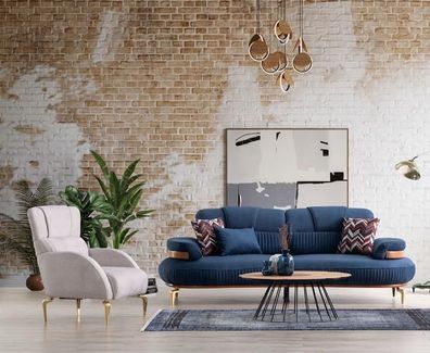 Moderne Sofagarnitur 3 + 3 Großzügige Wohnbereiche Höchster Komfort und Stil