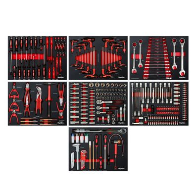 Werkzeug Set mit 7 Einlagen Module Mephisto Werkstatt Zubehör Chrom Vanadium Stahl