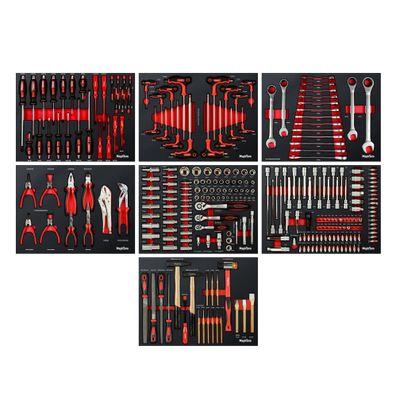 Werkzeugeinlage-Set mit 7 Einlagen aus Werkzeugwagen 71011