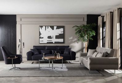 Sofagarnitur Couch Set Möbel Garnitur 3 + 3 + 1 Italienische Stil Möbel