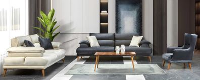 Italienischer Stil Sitzgarnitur Sofagarnitur Polstergarnitur Sofa Couch 3 + 3 + 1