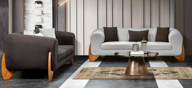 Sofagarnitur Italienischer Stil Wohnlandschaft Sofa Couch Sitzgarnitur 3 + 3