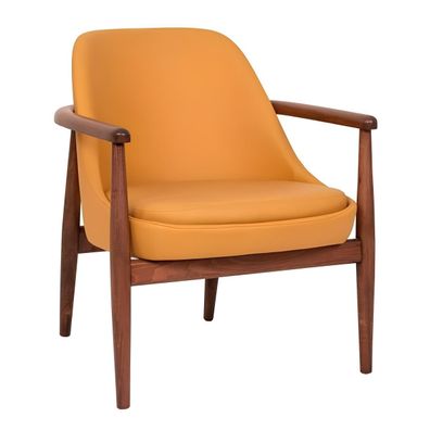 Designer Gelb Polster Stuhl Esszimmerstühle Holzgestell Einsitzer