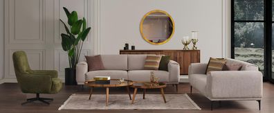 Wohnzimmer Couchgarnitur Designer Set 3 + 2 + 1 Sitzer Luxus Polster Möbel