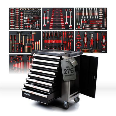 No.1 Premium Pro Werkzeugwagen mit 8 Schubladen inkl. Werkzeug Werkstatt-Wagen