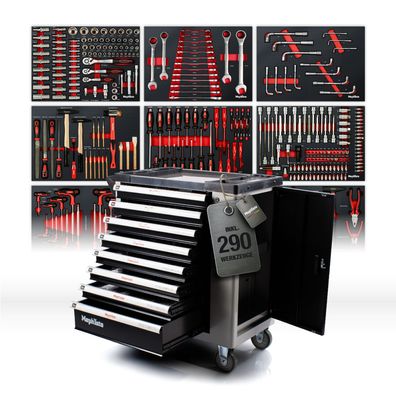 XXL Premium Werkzeugwagen mit 8 Schubladen, inkl. Werkzeug