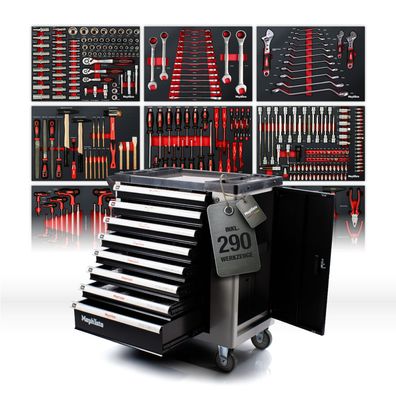 XXL Premium Werkzeugwagen mit 8 Schubladen, inkl. Werkzeug