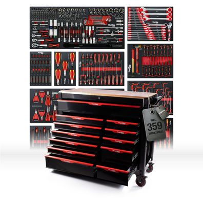 Pro-Line Werkzeugwagen von Mephisto-Tools 12 Schubfächer inkl. Werkzeug Chr. Va