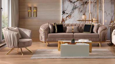 Luxus Sofagarnitur 31 Sitzer Textil Designer Chesterfield Sofa Modern