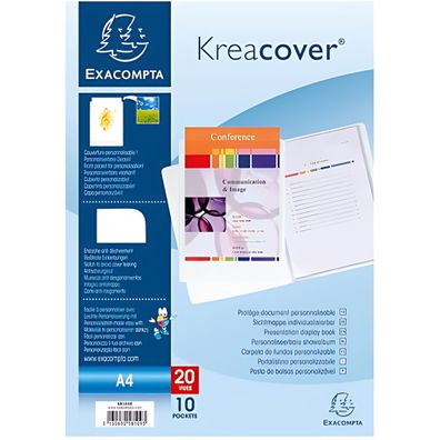 Sichtmappe A4 KC weiß 10 Hül sort
