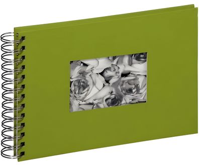 Pagna Spiralalbum 24x17cm Passep. Stoffeinband 40S ln. gn