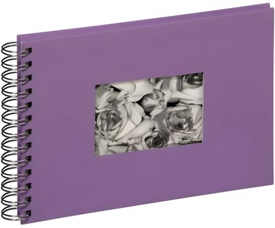 Pagna Spiralalbum 24x17cm Passep. Stoffeinband 40S flieder
