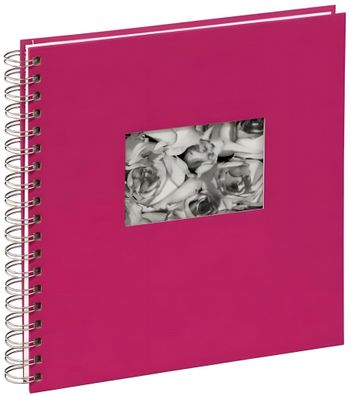 Pagna Spiralalbum 24x25cm Passep. Stoffeinband 50S d. rosa