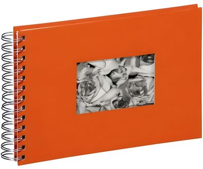 Pagna Spiralalbum 24x17cm Passep. Stoffeinband 40S orange