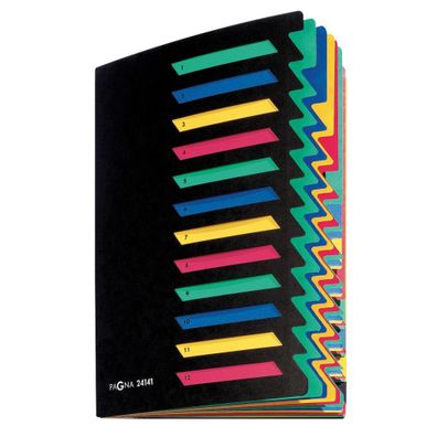 Pagna Deskorganizer Classic 12 Fächer 1-12 schwarz