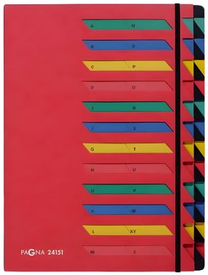 Pagna Deskorganizer Classic 24 Fächer A-Z rot