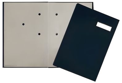 Pagna Unterschriftsmappe Stoffeinband 20 Fächer blau