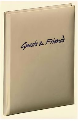 Pagna Gästebuch 19x26cm Prägung englisch 144S weiß