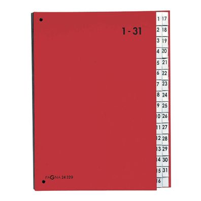 Pagna Pultordner Color 32 Fächer 1-31 rot