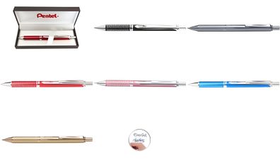 Pentel Set Liquid Gel-Tintenr. Geh. si-sw