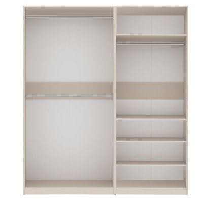 Garderoben-Set TRES K/C offener Kleiderschrank mit 3 Kleiderstangen und Fächer